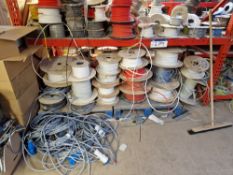 Contents to One Bay of Racking, including various reels of wire and cablePlease read the following