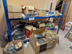 Contents to One Bay of Racking, including Plugs, Conduit Junction Boxes, Conduit Fixings, Lights,