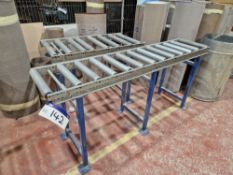 Two Roller Conveyors, approx. 0.4m & 0.55m Roller Width x 2m (L) x 0.9m (H)Please read the following
