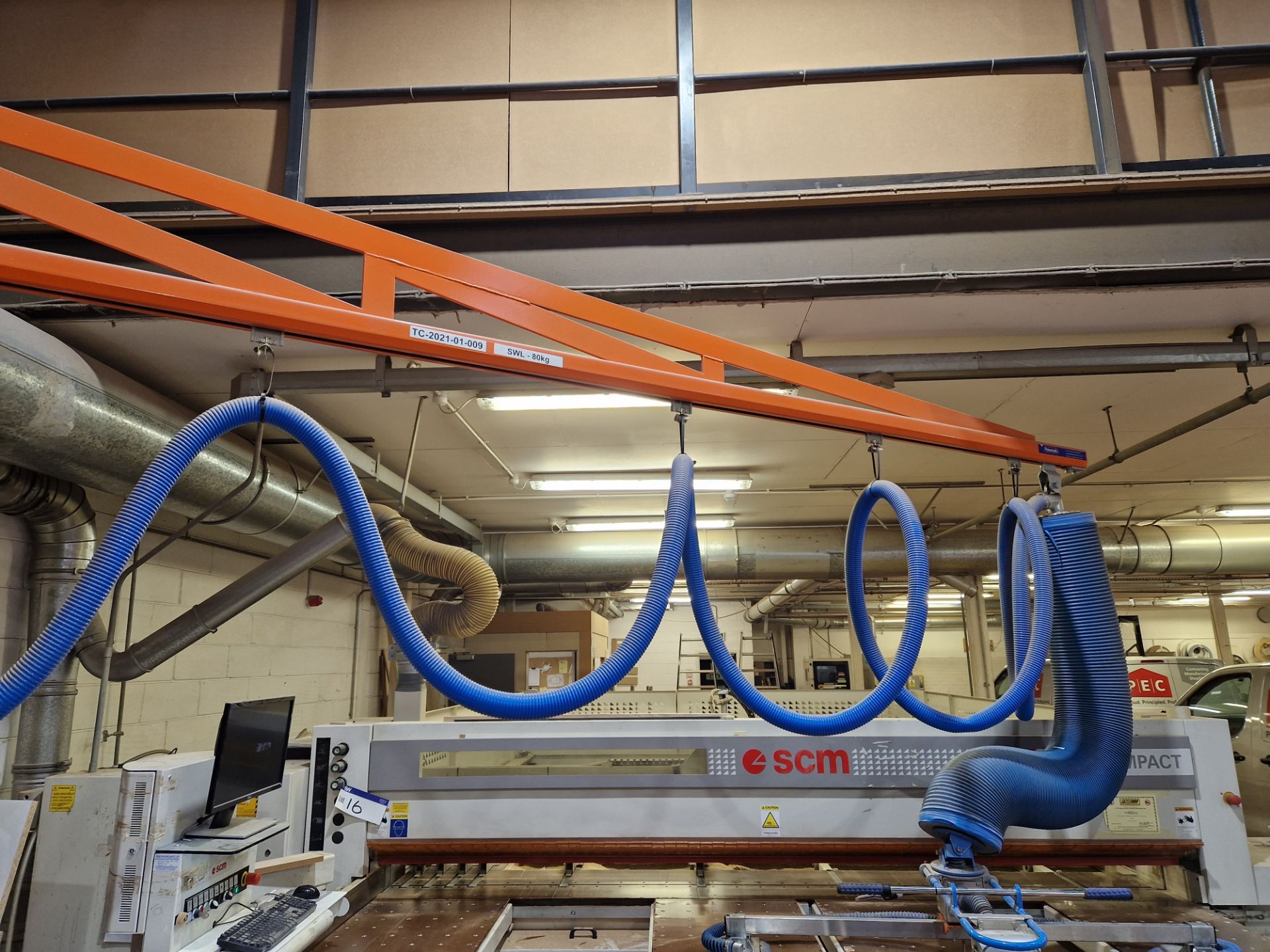 Palamatic Pillar Jib & Suction Frame, SWL 80Kg, No. TC-2021-01-009, Approx. Radius Approx. 4m, (Risk - Image 6 of 8