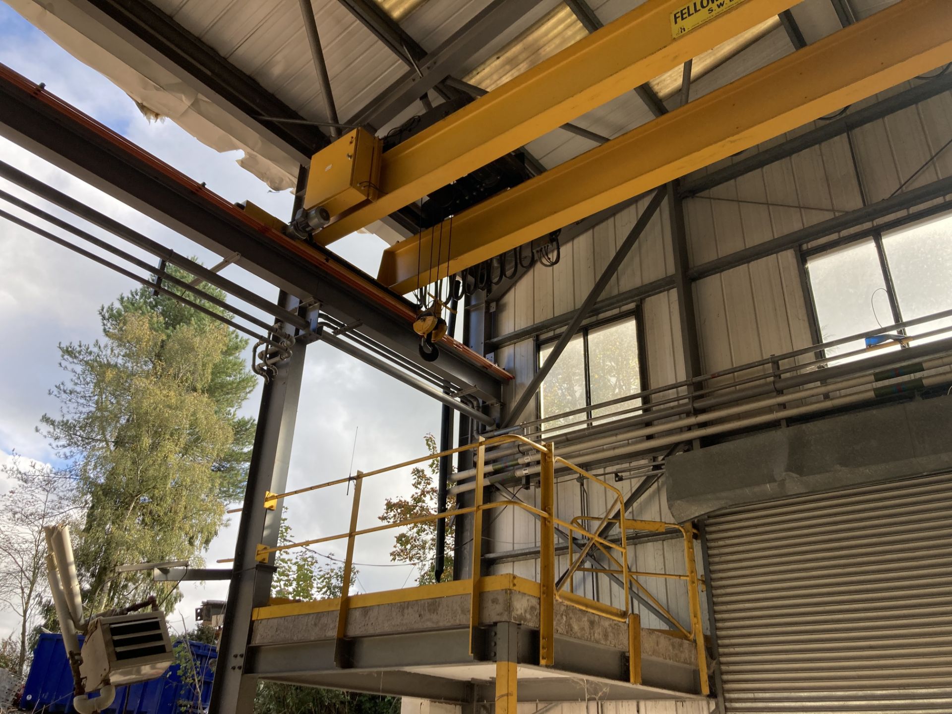 Fellows-Stringer 5 TON TWIN GIRDER OVERHEAD TRAVELLING CRANE, approx. width of crane – 10.73m x - Image 11 of 11