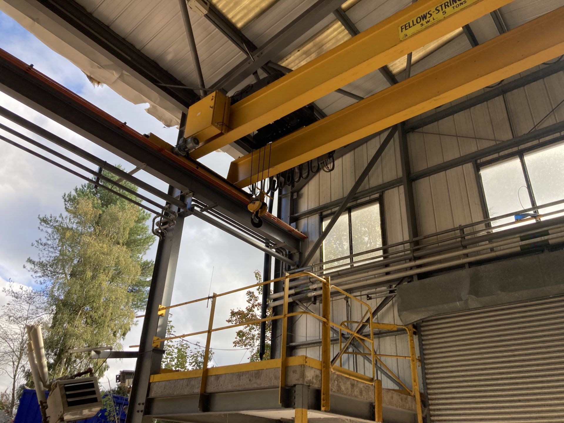 Fellows-Stringer 5 TON TWIN GIRDER OVERHEAD TRAVELLING CRANE, approx. width of crane – 10.73m x - Image 10 of 11