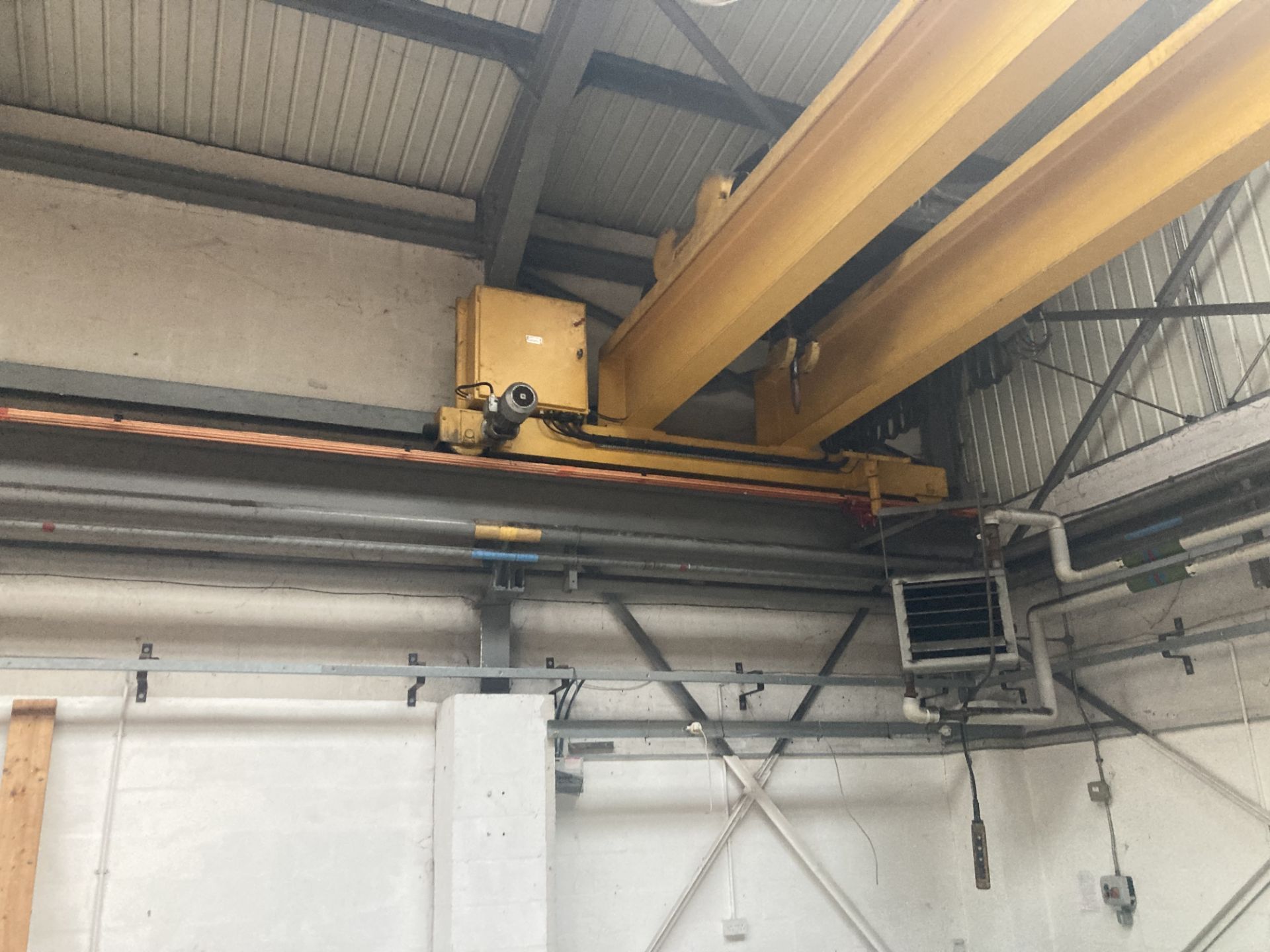 Fellows-Stringer 5 TON TWIN GIRDER OVERHEAD TRAVELLING CRANE, approx. width of crane – 19.11m x - Image 2 of 9