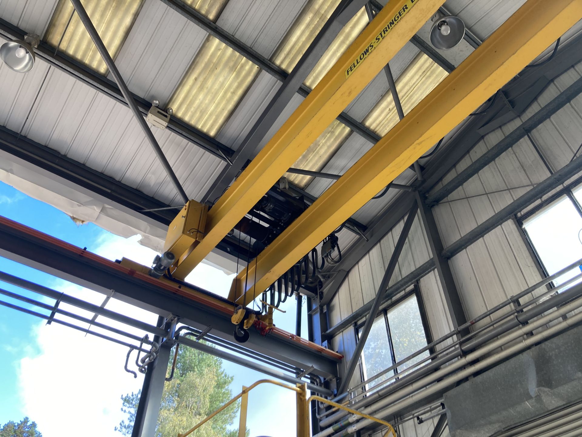 Fellows-Stringer 5 TON TWIN GIRDER OVERHEAD TRAVELLING CRANE, approx. width of crane – 10.73m x - Image 9 of 11