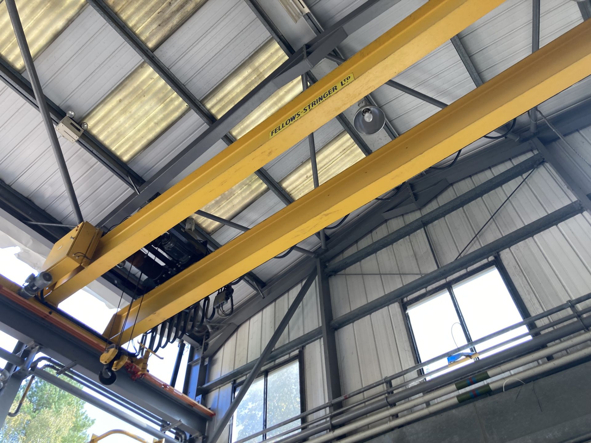 Fellows-Stringer 5 TON TWIN GIRDER OVERHEAD TRAVELLING CRANE, approx. width of crane – 10.73m x - Image 8 of 11