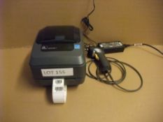 Zebra GX430t Label Printer, with Symbol Tech compatible scanner (auto barcode read & reprint)