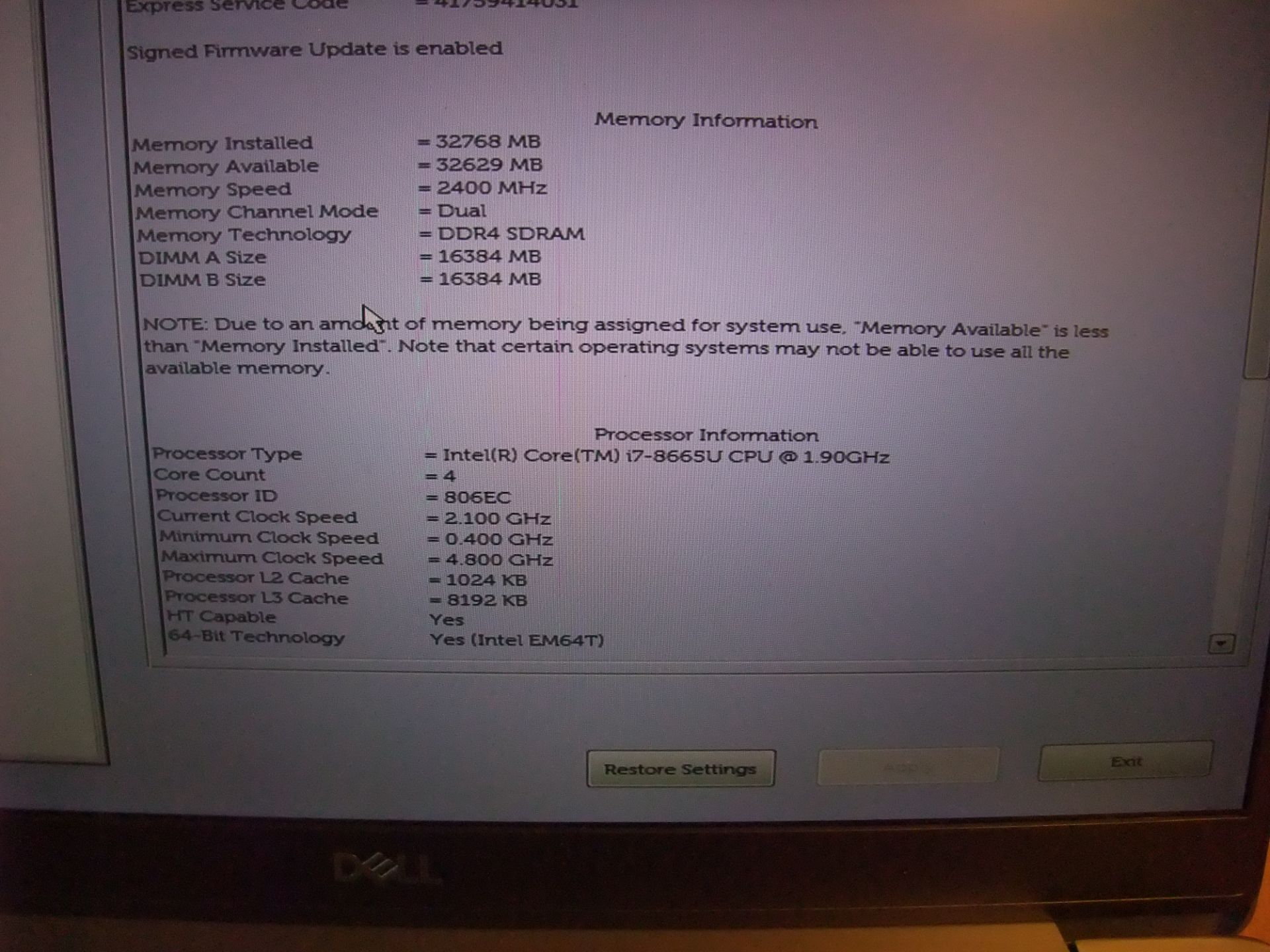 Dell Latitude 7300 Laptop - i7-8665U, 32Gb RAM, 512Gb M2 drive, Windows 10 Pro (PSU & power lead - Image 3 of 5