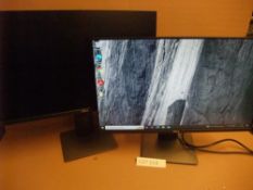 Two Dell P2419H 24" Full HD (1920 x 1080) Monitors, 60 Hz, IPS, 5ms, Ultrathin Bezel, DisplayPort,