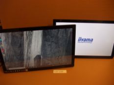 Two iiyama Prolite T2435MSC 24" Touchscreen Monitor - Full HD 1080p, 1920 x 1080 ( 2.1 megapixel),