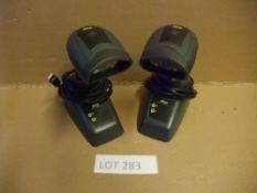 Two Wasp WWS650 Wireless Barcode Scanner (with WWS650-BS USB Base)Please read the following