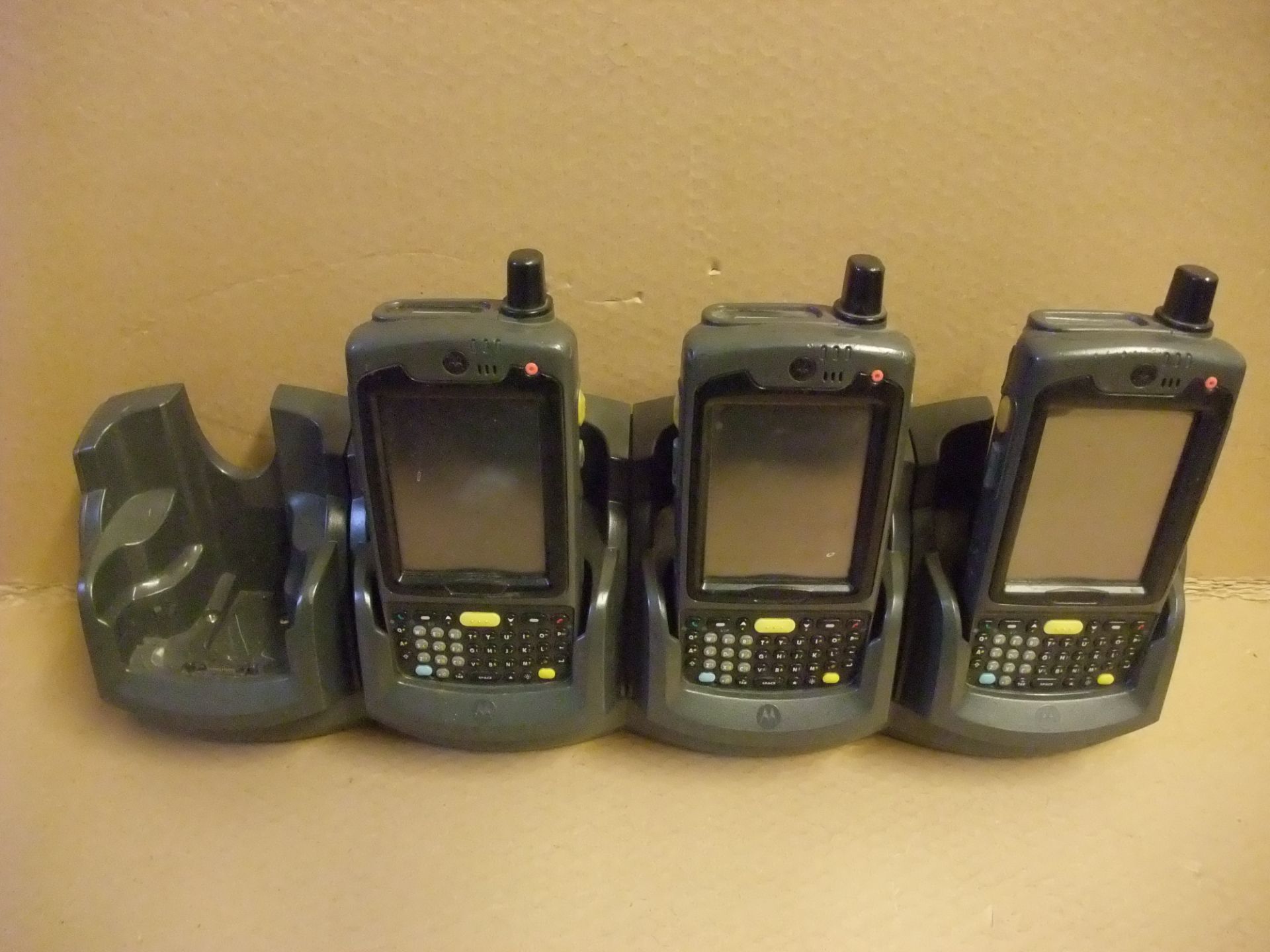 Five Motorola N410 Barcode Scanners, with two 4-bay chargers (note - one power supply unit only) - Image 2 of 6