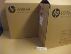 Two HP P24q G4 screen (understood to be unused in box) - QHD IPS Height Adjust Monitor, 2560x1440,