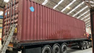 40ft High Cube Steel Shipping Container (please note this lot is part of combination lot 38)  (