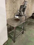Load Cell Weigher, with Stevens Compupak V digital read out and stainless steel top benchPlease read