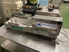Krumbein Stainless Steel Bench Top Bun Slicer, with conveyorPlease read the following important