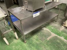 Stainless Steel Top Bench, 1.7m x 750mm fitted und