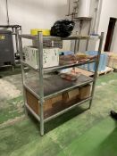 Four Tier Alloy Framed Rack, approx. 1.22m x 620mm x 1.5m highPlease read the following important