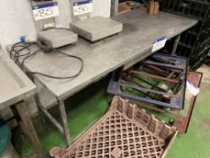 Stainless Steel Top Bench, approx. 1.8m x 750mm, with drawerPlease read the following important