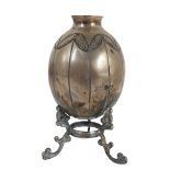 Southeast Asian Silver Vase on Stand