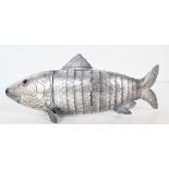 Asian Silvered Metal Articulated Fish