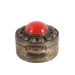 Chinese Silvered Metal Pill Box