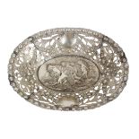 Continental Silver Repousse Breadbasket