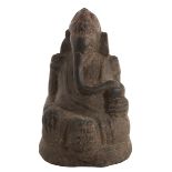 Indian Carved Granite Figure of Ganesh