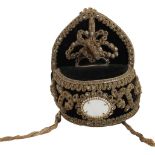 Himalayan Metallic Gilt Hide Priests Hat