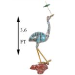 Monumental Chinese Cloisonné Bird