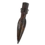 Chinese Patinated Bronze Ritual Spearhead