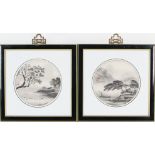 Pair of Chinese Paintings on Silk