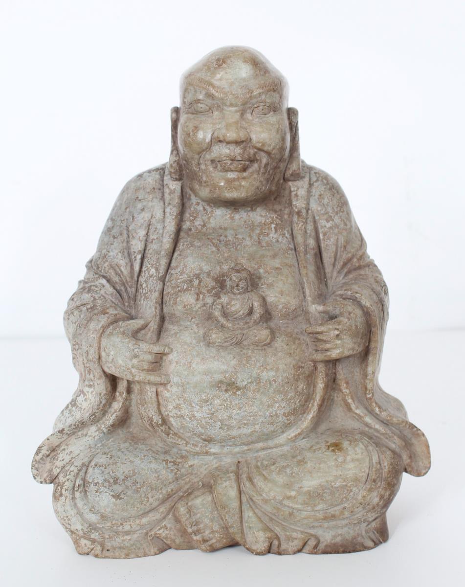 Chinese Carved Stone Figure of Hotei - Image 24 of 24