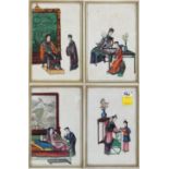 Four Chinese Silk Paintings