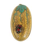 Chinese Cloisonne Enamel Covered Oval Box