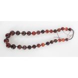 Southeast Asian Translucent Agate Bead Necklace