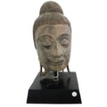 Thai Bronze Head of Buddha