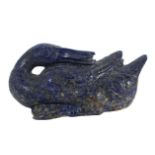 Chinese Carved Lapis Lazuli Duck