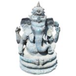 Large Hindu Zinc Figure of Gansha