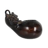 Japanese Double-Gourd Form Bronze Vessel