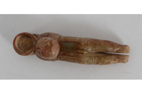 Chinese Archaistic Jade Reclining Boy - Image 2 of 7