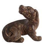 Chinese Calcified Brown Jade Dog