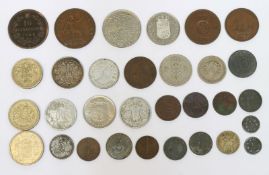 Konvolut von 31 Münzen, 19./20. Jh., dabei Deutsches Reich, England, Spanien, Frankreich, USA, Ital