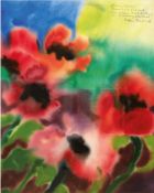 Malskat, Lothar (1912 Königsberg-1988 Lübeck) "Stilleben mit roten Blumen", Aquarell,  monogrammier