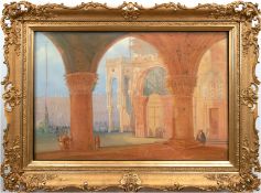 Laeisz, Carl Martin (1803 Hamburg-18654 ebenda) "Piazza San Marco, vom Dogenpalast aus", Aquarell/P