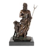 Bronze-Figurengruppe "Hades, der Gott der Unterwelt, mit dem dreiköpfigen Höllenhund Kerberos", Nac