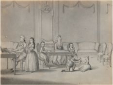 Gröger, Friedrich Carl (1766 Plön-1838 Hamburg) "Hermann Wilhelm Behncke mit seiner Familie", Foto