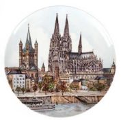 Ansichtenteller "Kölner, Blick auf die Altstadt und den Kölner Dom", um 1980, Heinrich, Villeroy & 