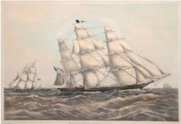 "Clipper Ship Sweetstakes", 19. Jh., kolorierte Lithographie nach James Edward Buttersworth (1817-1