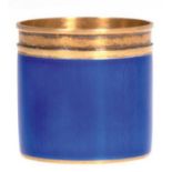 Wodka-Becher, St. Petersburg 1908-26, 88 Zol. Silber, feuervergoldet, gestempelt "Faberge", blaue T