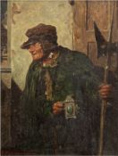 Kotschenreiter, Johann Hugo Georg Gottlieb (1854 Hof- 1908 München) "Der Nachtwächter", Öl/Holz, si